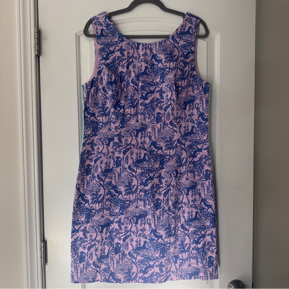 NWOT Lilly Pulitzer Shift Dress Safari As I Can See Lilac Freesia Size 14